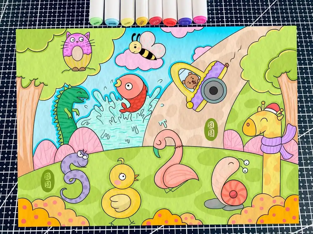 0～9数字创意画