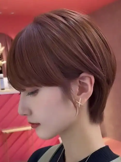 女生超短发分享|精致挂耳小短发