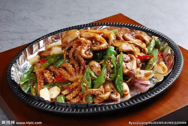 铁板八爪鱼摄影图__传统美食_餐饮美食_摄影图库_昵图网nipic.com