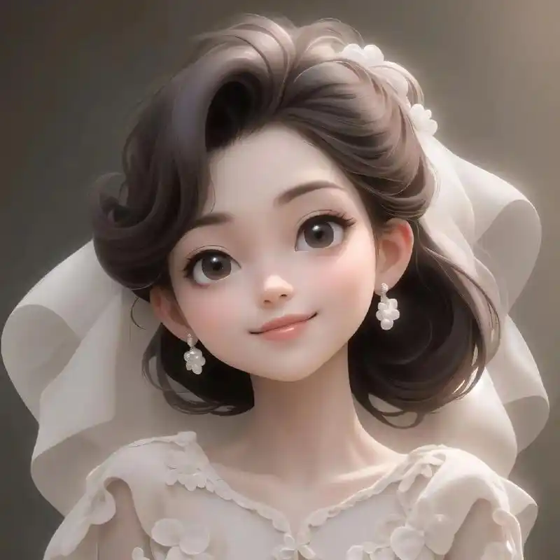 我愿为你穿上白色婚纱,准新娘女头.#女生头像 #一起换头像  - 抖音