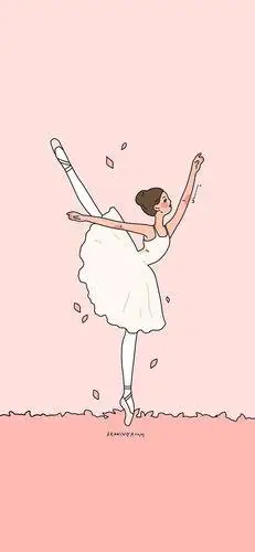 手机壁纸简笔画女孩