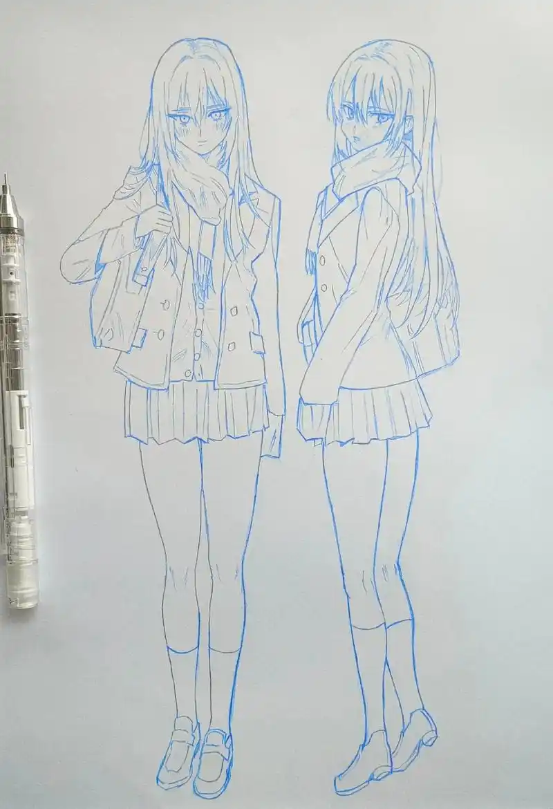 喜欢姐姐吗#手绘 #线稿 #临摹@dou 小助手 @抖音小助 - 抖音