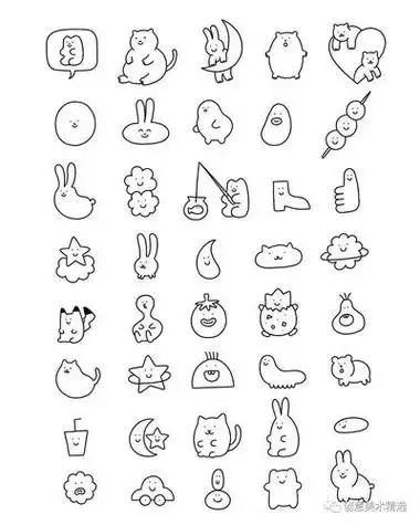 超萌超可爱的简笔画还不赶快收藏100个可爱元素简笔画手账素材这些