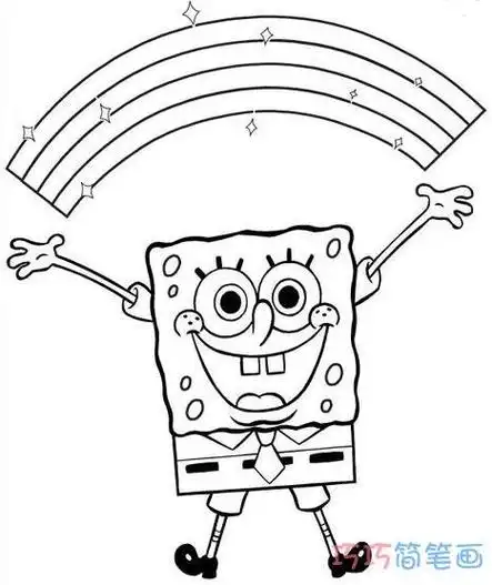 海绵宝宝简笔画 海绵宝宝简笔画图片 | 第 2 页