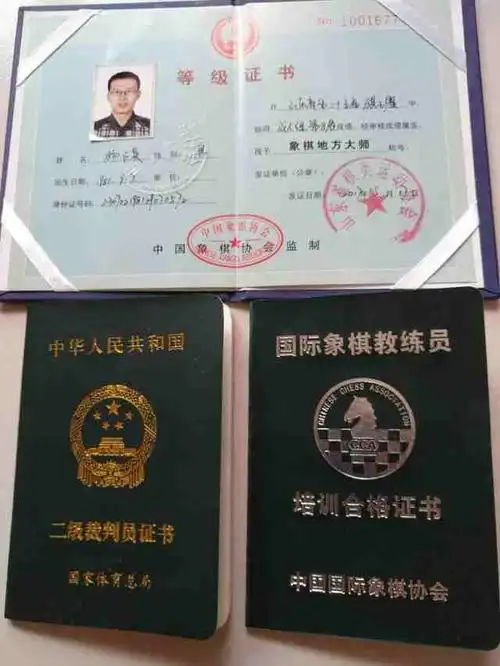 国家二级裁判员 象棋地方大师