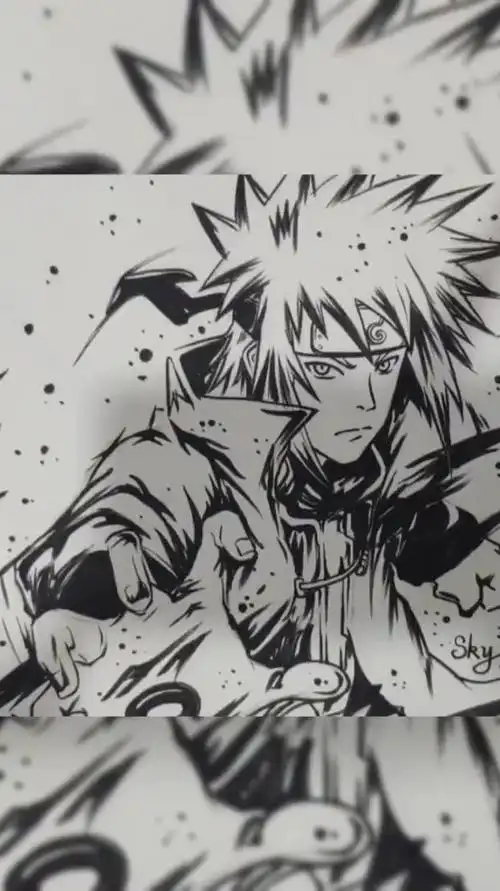 教你手绘动漫人物四代火影人物波风水门