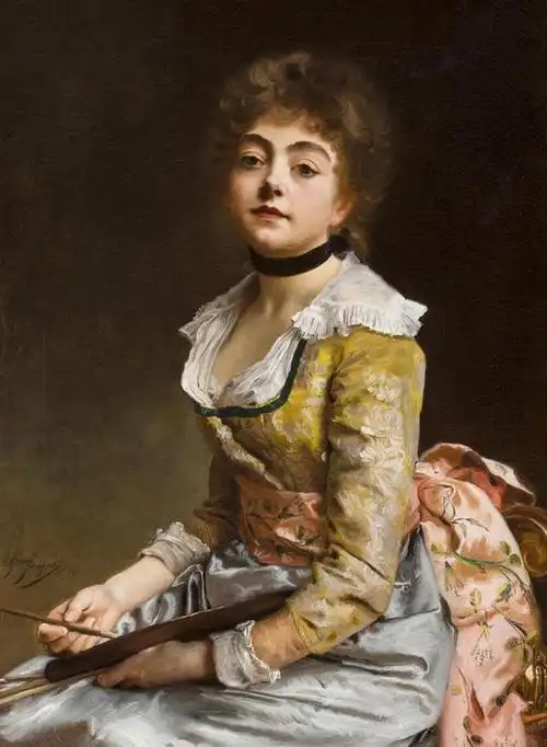 19世纪法国唯美女性人物油画作品古斯塔夫让雅凯