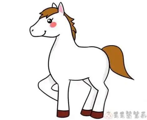 马的简笔画图片大全白马简笔画图片卡通简笔画 白龙马简笔画步骤图