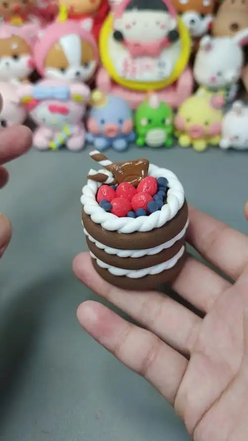 超轻粘土巧克力蛋糕