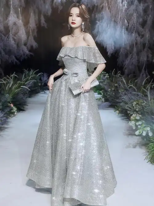 星空晚礼服女2020新款宴会气质高端音乐会年会高级质感长款公主裙