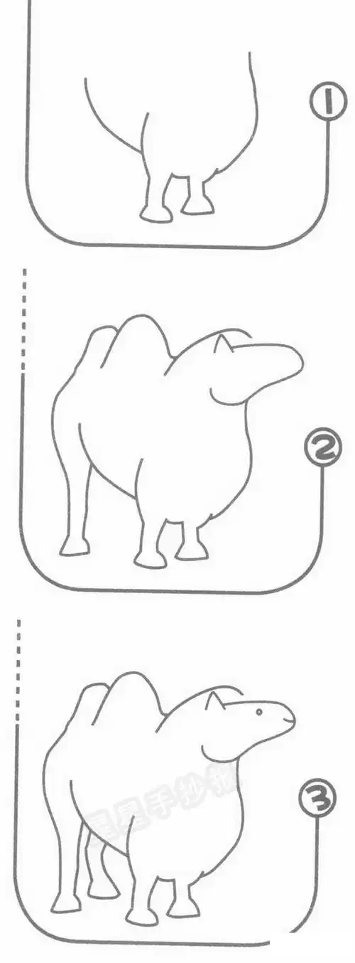 骆驼简笔画图片画法-儿童简笔画大全