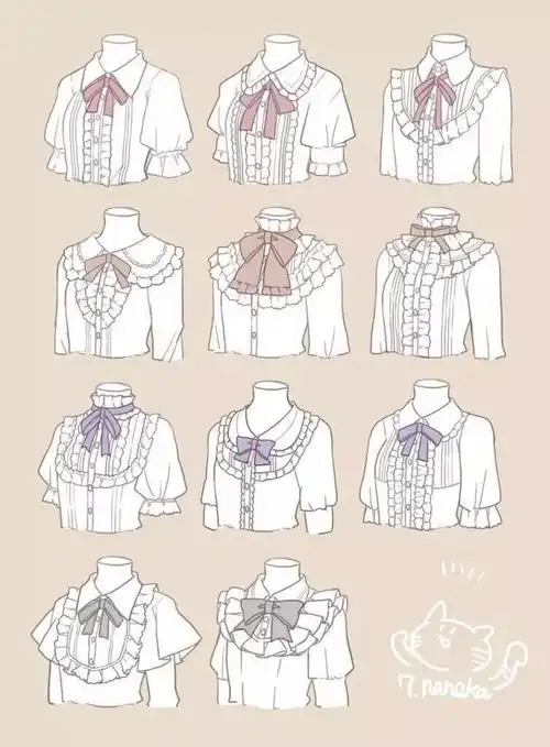 绘画漫画素材 小裙子的画法 褶皱花边蕾丝画… - 堆糖,美图壁纸兴趣社