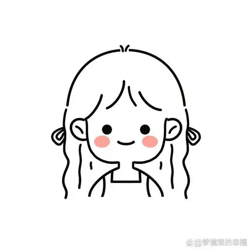 原创简笔画| 7815卡通可爱女生头像分享