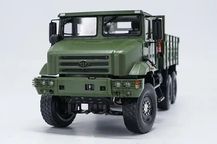 1:24 原厂 一汽解放mv3 解放新一代战术卡车 军车合金汽车模型 军绿色