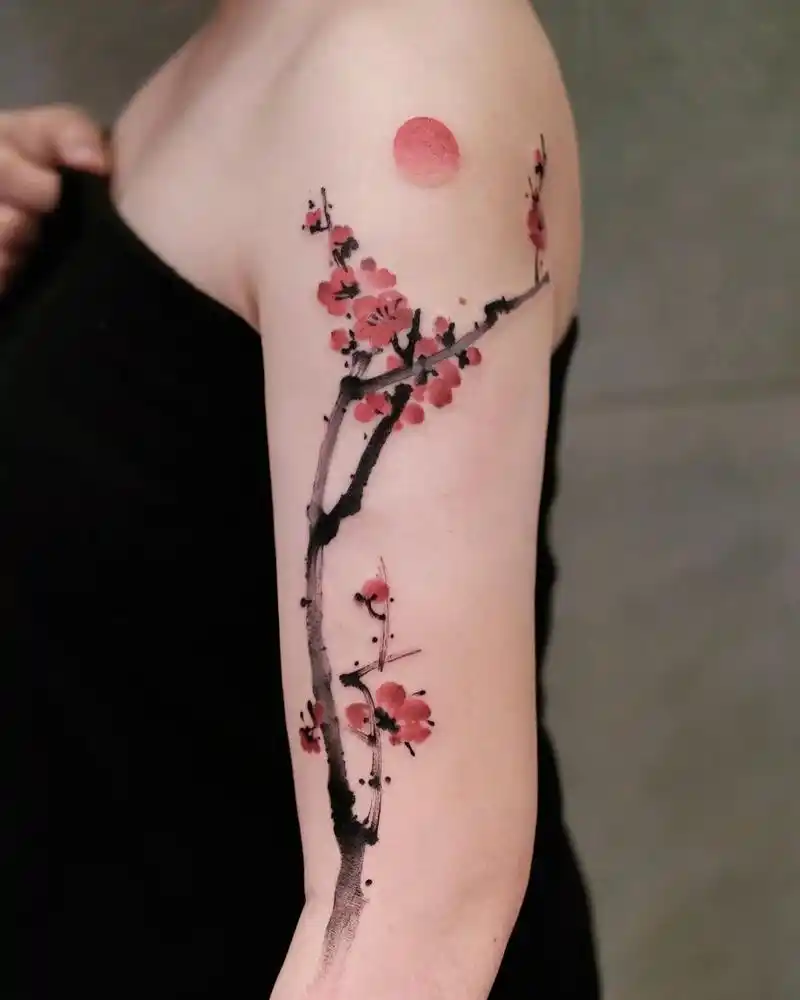 梅香:我途经你的盛放,你赠我满心欢喜 #梅花刺青 #中国风水 - 抖音