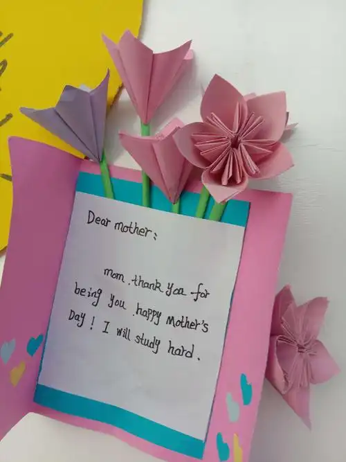 周口市高级技工学校幼师部喜迎母亲节贺卡展示,感谢老师同学们用心的