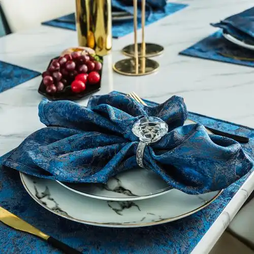 餐巾欧式口布酒店擦杯布不掉不掉西餐厅布折花口水餐巾