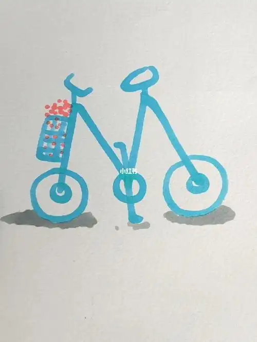 简笔画画自行车画时代美术