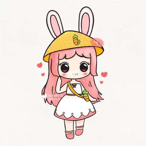 迷你世界兔美美线稿分解图