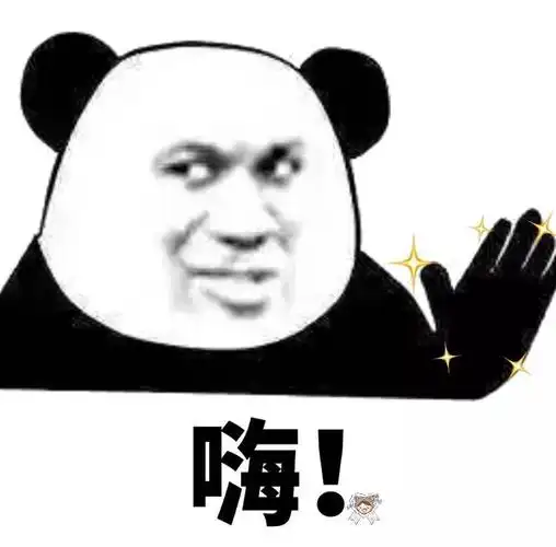 嗨!(熊猫头打招呼)_打招呼_熊猫表情