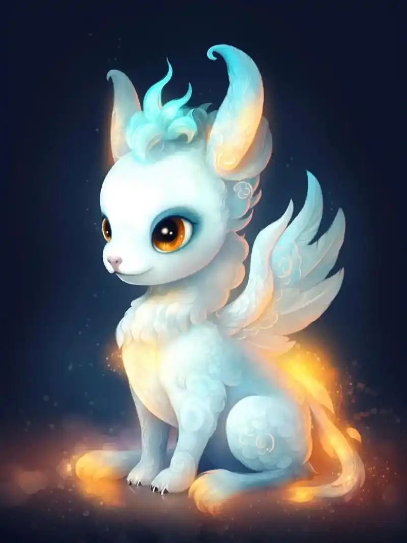 萌宠神兽,可爱的白泽宝宝! ai绘画系列作品更新!