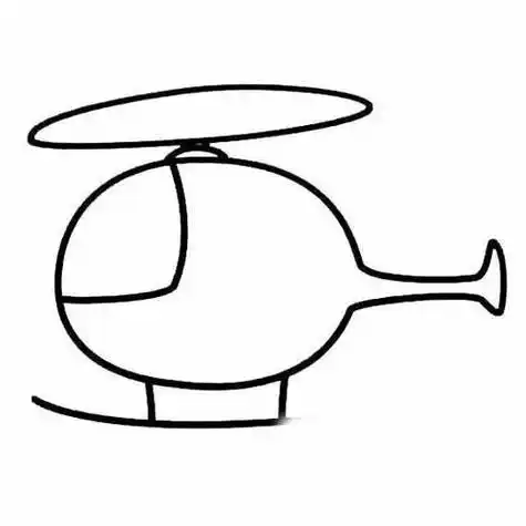 空中交通工具简笔画怎么画直升飞机简单画法儿童简笔画图片大全