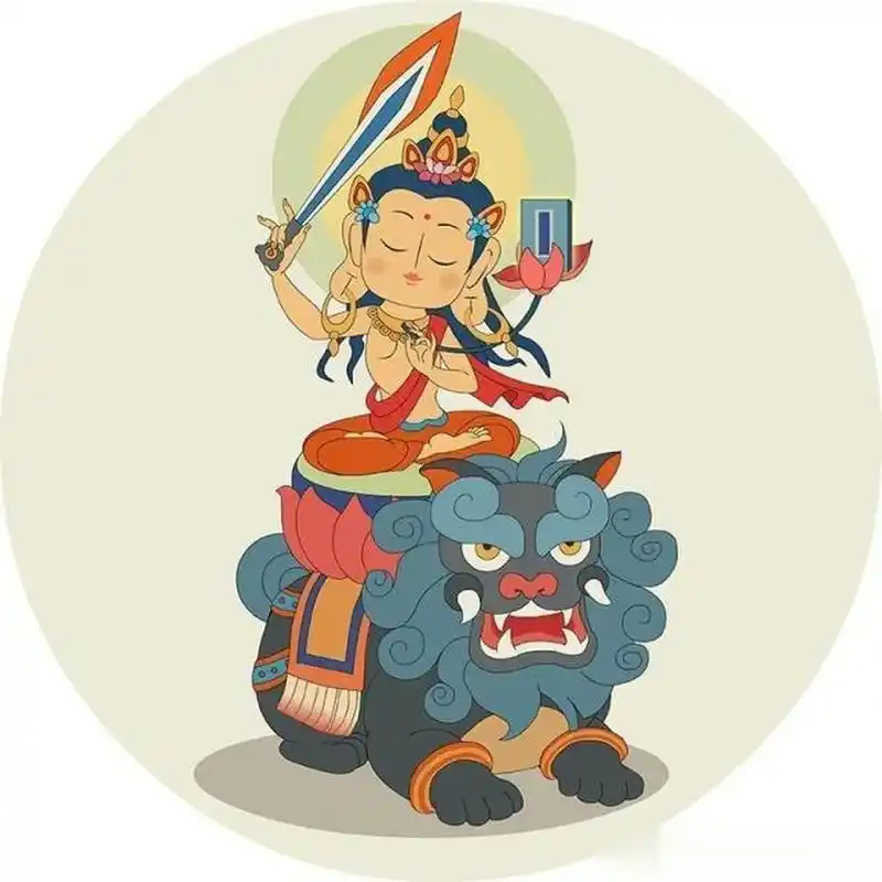 事业单位#看到这么可爱的文殊菩萨,怎么能不转呢,大智慧的文殊菩萨保