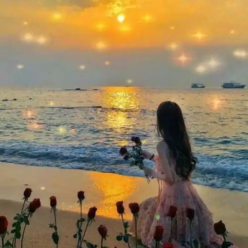 唯美星光女生头像图片