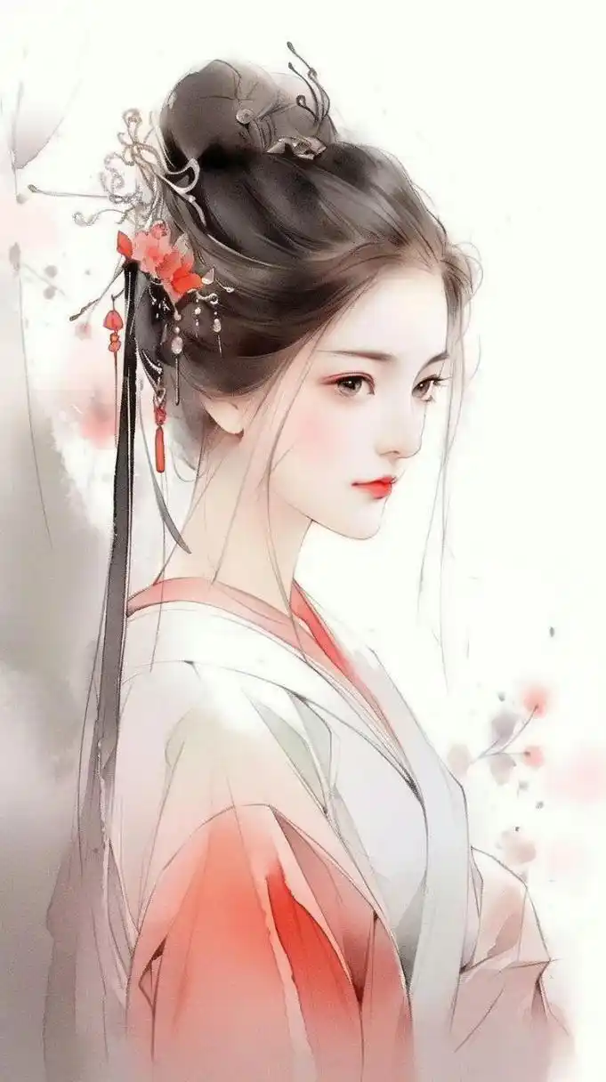 水墨丹青古风女生头像/壁纸 67#动漫头像