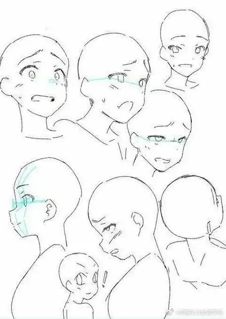 绘画超话#绘画参考##绘画素材#喜怒哀乐表情素材大全