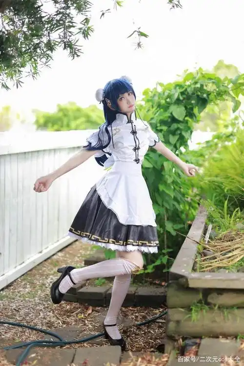 女装大佬化身旗袍小可爱,《lovelive》津岛善子cos