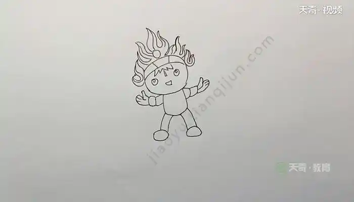 福娃欢欢简笔画