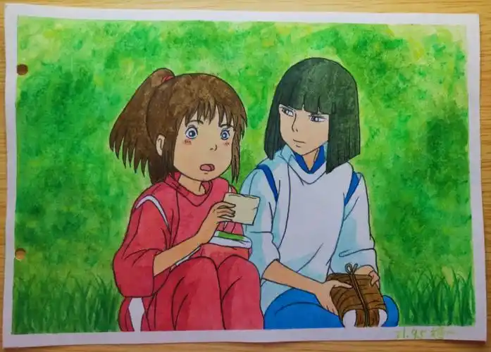 水彩临摹千与千寻