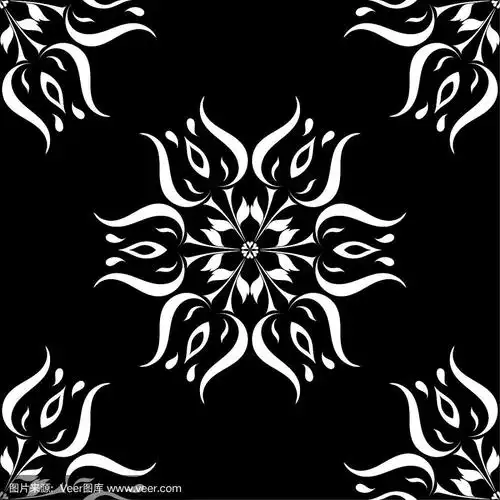四方连续纹样,黑白图片,装饰品,绘画插图,贺卡