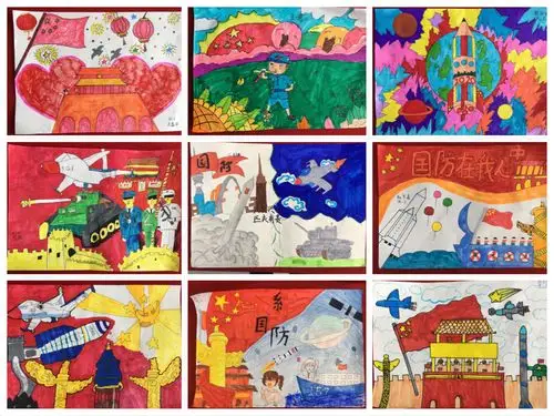 "手绘强军蓝图,书写百年辉煌"书画展——册山街道中心小学"喜迎国庆