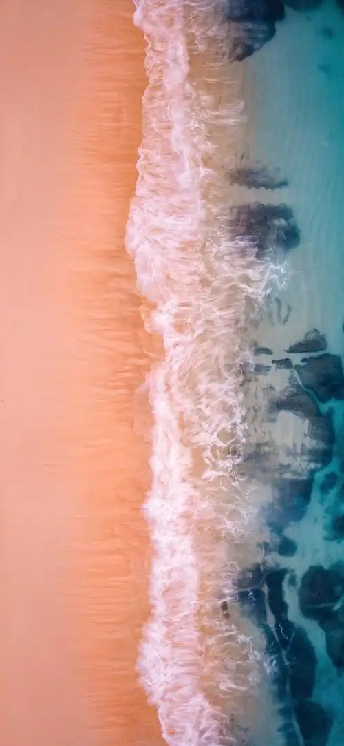 iphonex xs 全屏高清风景 大海 沙滩 海浪 壁纸