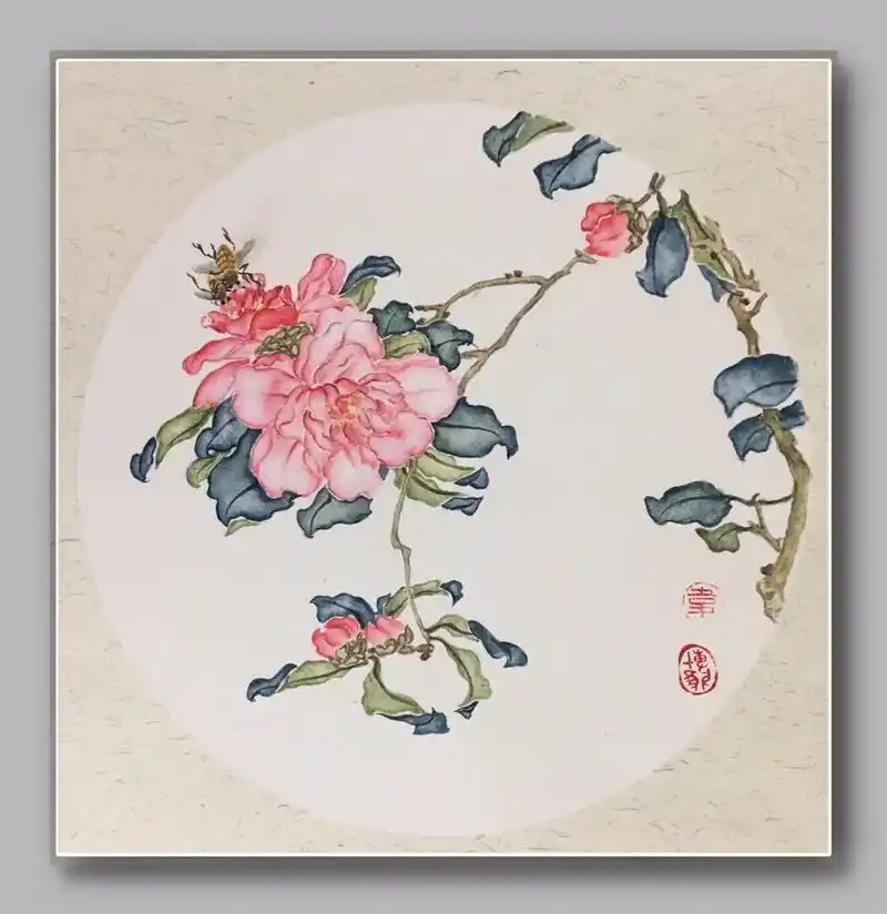 撞水撞粉没骨花鸟画曾经所画作品