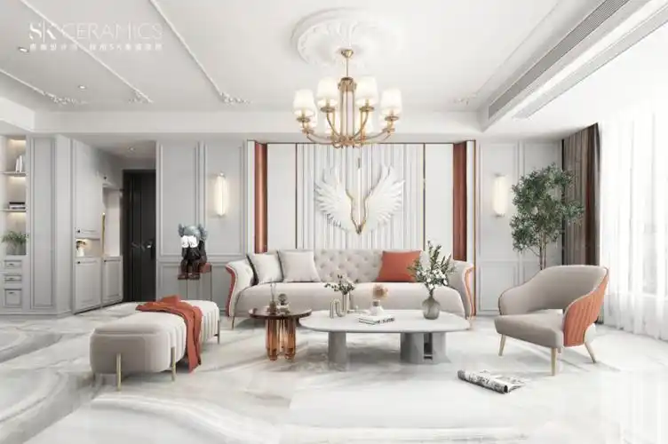 skceramics白色系家装简欧轻奢风客厅