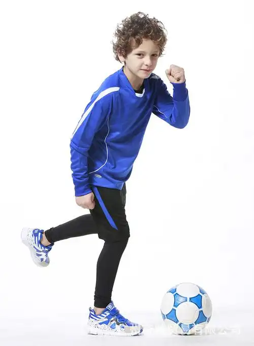 儿童运动紧身裤弹力健身裤打底训练裤篮球足球速干裤秋冬加绒保暖