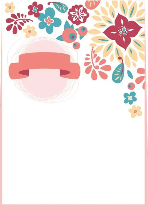 婚礼卡片邀请卡手绘卡通矢量背景免抠素材免费下载_觅元素51yuansu.