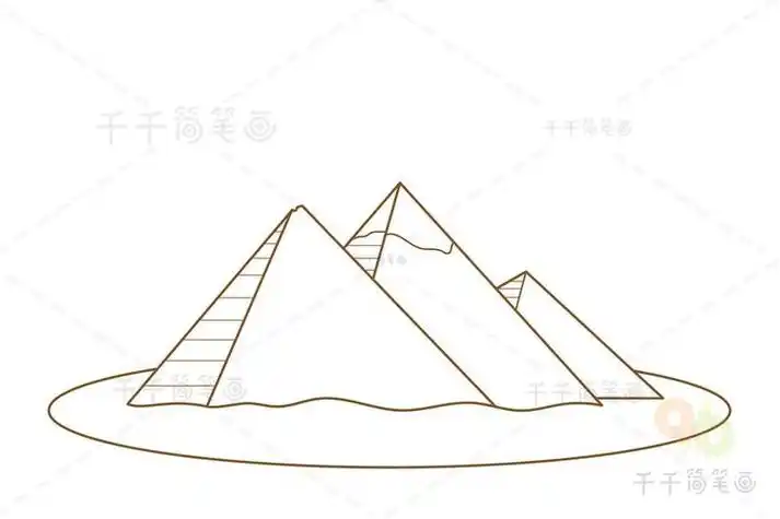 埃及金字塔简笔画教程