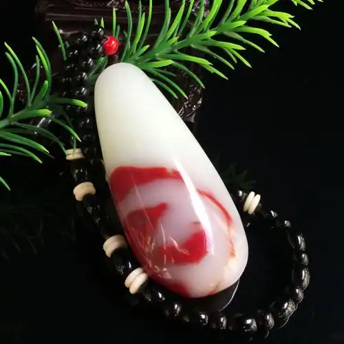 懂行的人最想入的鸡血玉手把件,高级感十足,玉石中的爆款