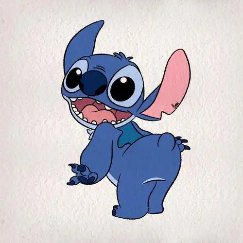 蓝色小可爱的突然回眸#史迪仔  #可爱头像  #简笔画教程  #星际宝贝