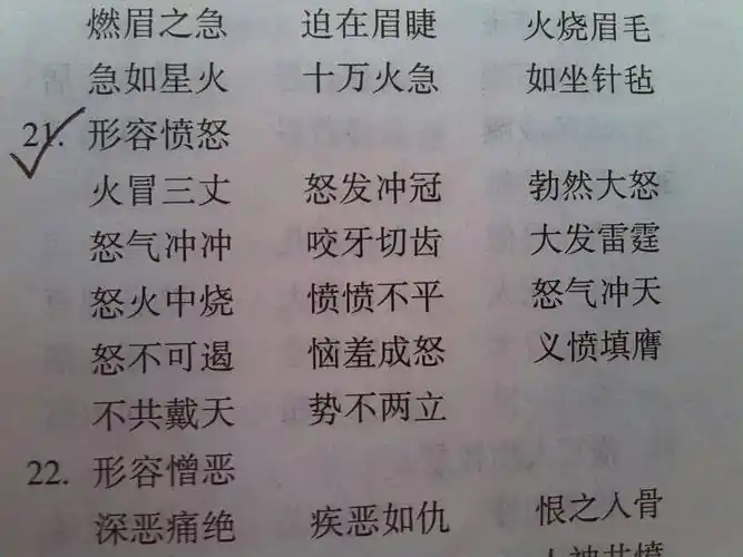 关于生气成语以aabb的形式