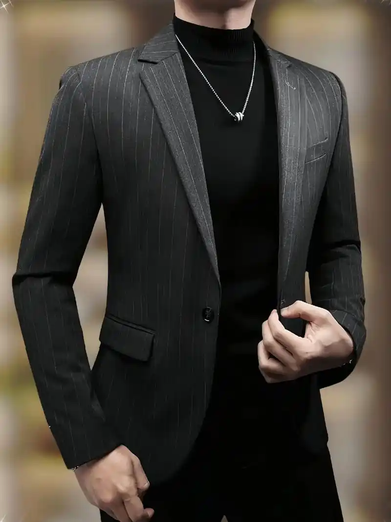 97型男春日必备,条纹西装轻松驾驭!帅