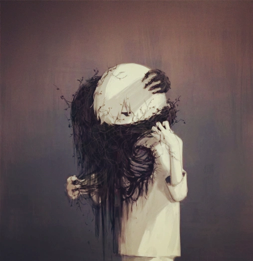 人格丧失壁纸:图片中充满了压抑的感觉,我更受不了第四张