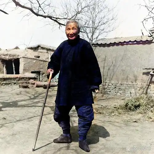 老照片1946年河北通县今北京通州的乡村生活老人篇