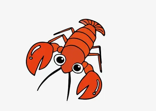 海鲜卡通大虾矢量图下载