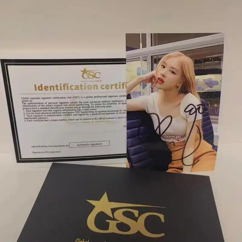 朴彩英rose亲笔签名照带gsc国际证书信封发货顺丰包邮#朴 - 抖音
