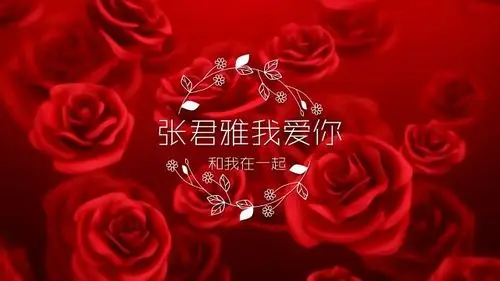 结婚婚礼情侣表白我爱你视频